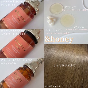 Creamy EXダメージリペアシャンプー1.0/ヘアトリートメント2.0/&honey/シャンプー・コンディショナーを使ったクチコミ（2枚目）