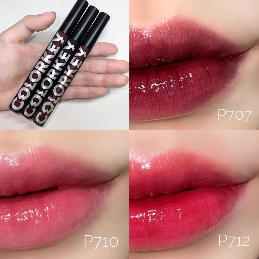 シャインミラーティント/COLORKEY/リップティントを使ったクチコミ(2枚目)