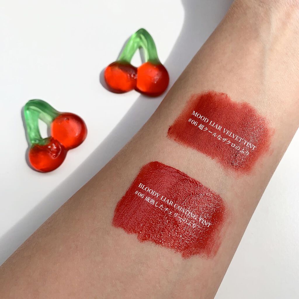 ブラッディライアー コーティングティント/lilybyred/リップティントを使ったクチコミ（3枚目）