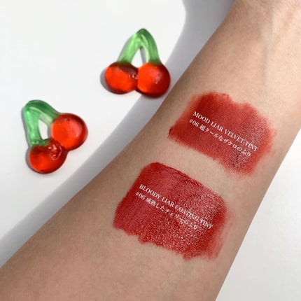 ブラッディライアー コーティングティント/lilybyred/リップティントを使ったクチコミ(3枚目)