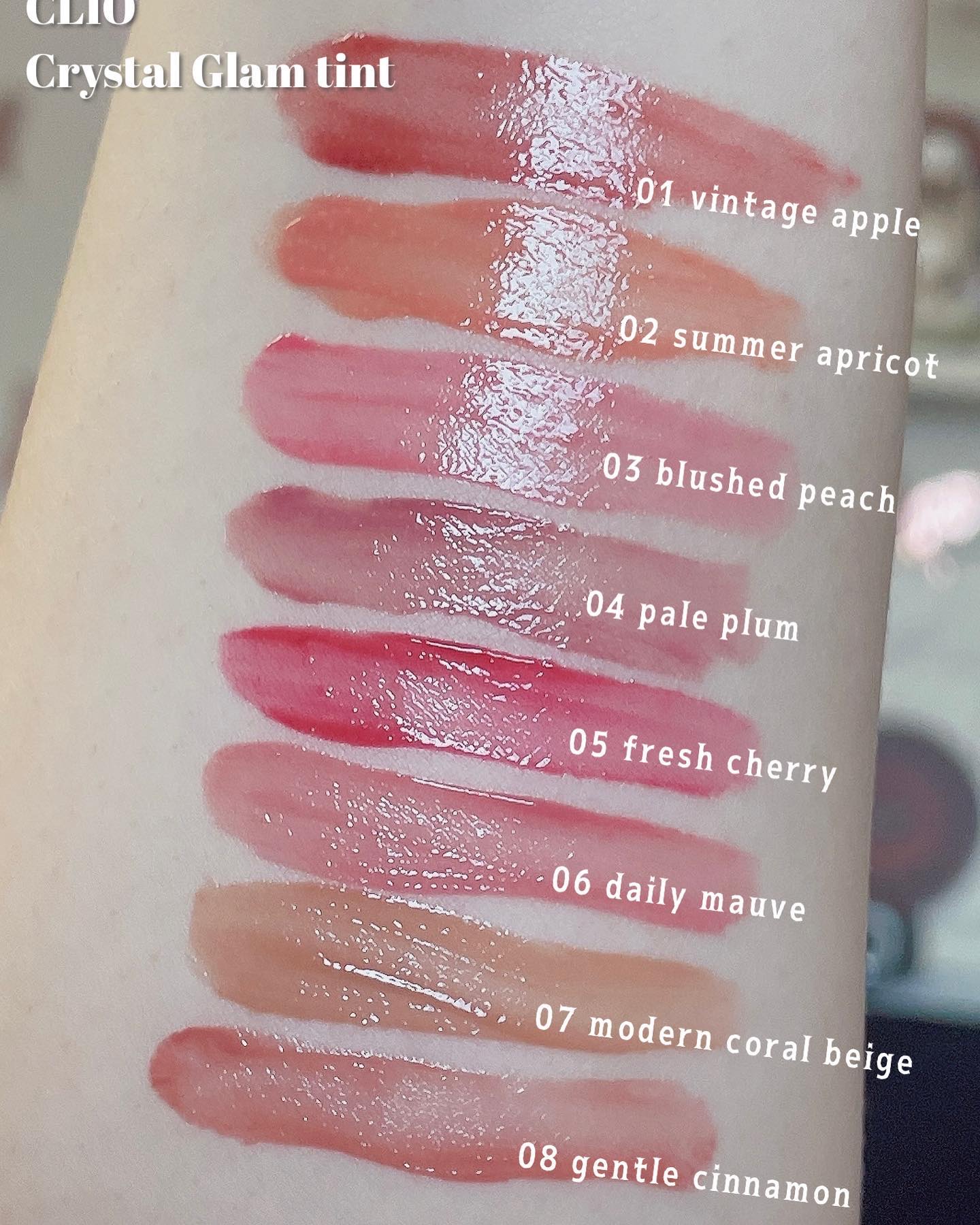 クリスタル グラム ティント 02 サマーアプリコット(SUMMER APRICOT)/CLIO/リップティントを使ったクチコミ（3枚目）