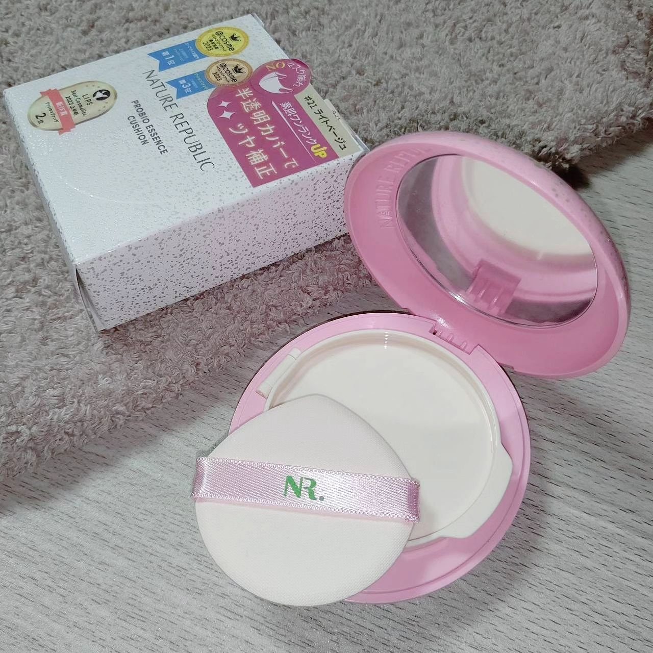 PROBIOエッセンスクッション/ネイチャーリパブリック/クッションファンデーションを使ったクチコミ（2枚目）