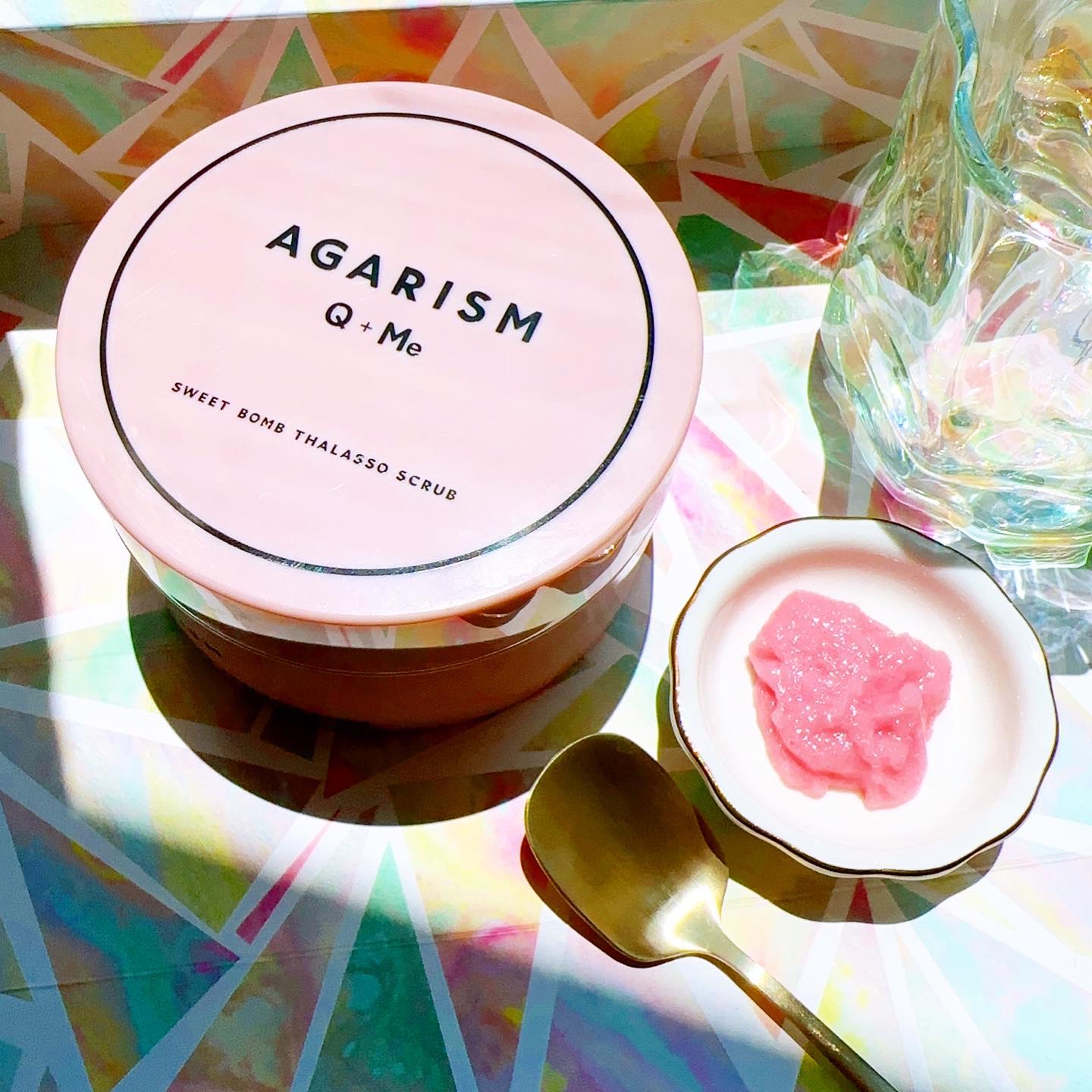 Q+Me スウィート ボム タラソ スクラブ/AGARISM/バスト・ヒップケアを使ったクチコミ（2枚目）