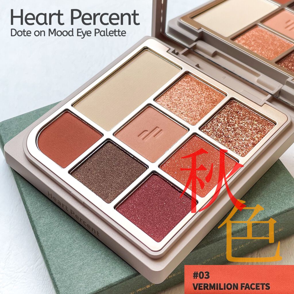ドットオンムードアイパレット/Heart Percent/アイシャドウパレットを使ったクチコミ(1枚目)