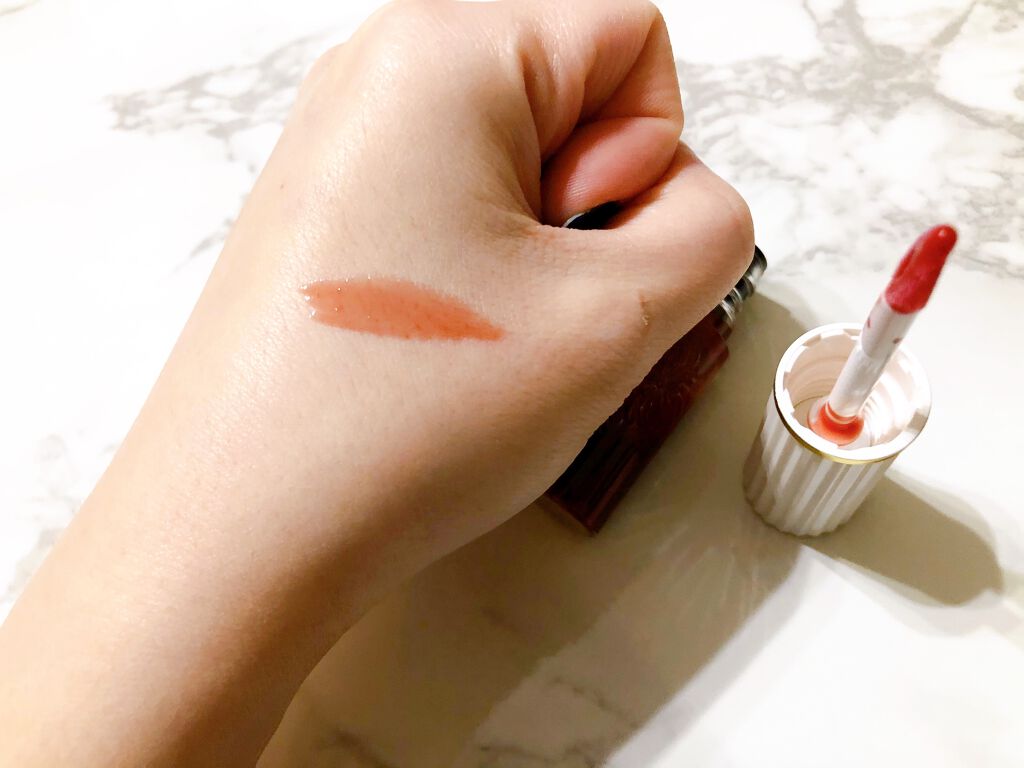 リキッドルージュ ティント(1/5新発売) 03　ルール ドゥ テ（ぬくもりを感じるティーブラウン）/PAUL & JOE BEAUTE/リップティントを使ったクチコミ（2枚目）