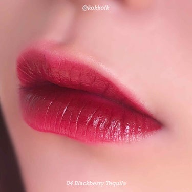 ジューシーライアーウォーターティント 04 #Like Blackberry Tequila/lilybyred/口紅を使ったクチコミ（1枚目）