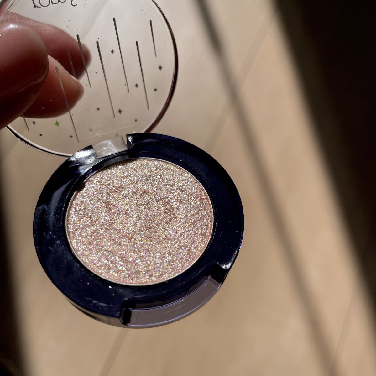グリッター シャドウ カラー/rom&nd/グリッターを使ったクチコミ(4枚目)