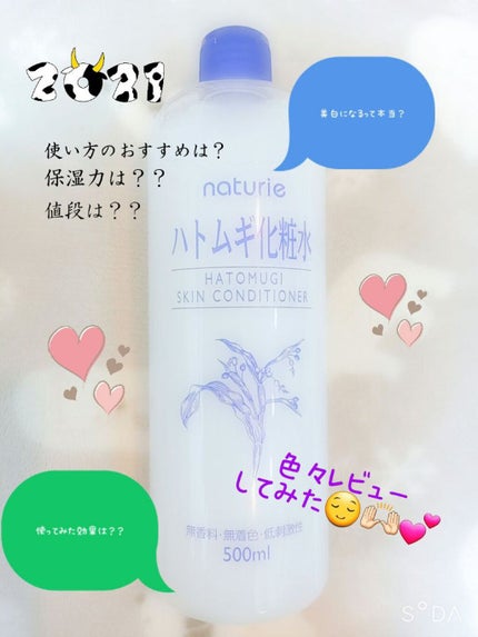 ハトムギ化粧水(ナチュリエ スキンコンディショナー R )/ナチュリエ/化粧水を使ったクチコミ(1枚目)