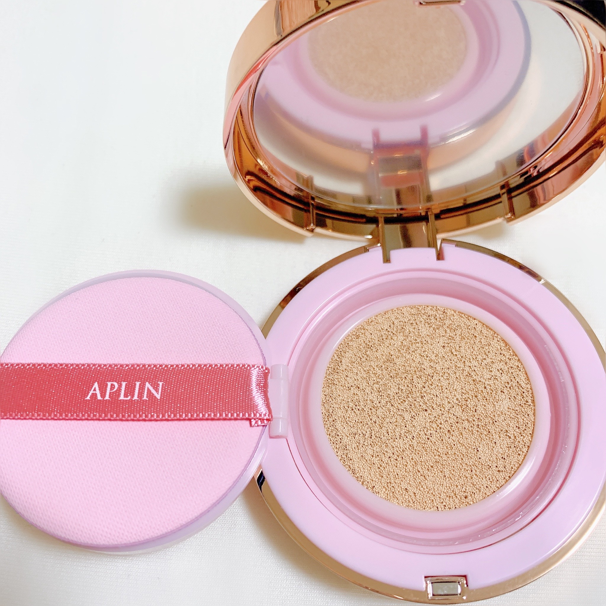 ピンクティーツリーカバーアップグロウクッション/APLIN/クッションファンデーションを使ったクチコミ（2枚目）