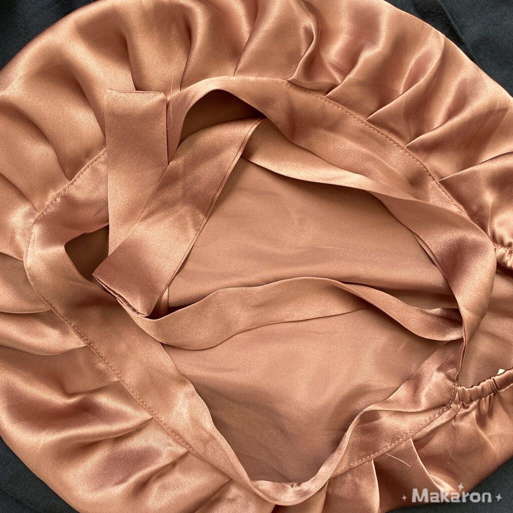 ナイトキャップ シルク100%/LilySilk/ヘアケアグッズを使ったクチコミ（2枚目）