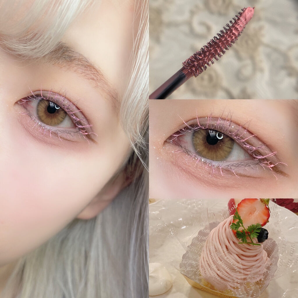 uneven カラーリングマスカラのクチコミ「❁︎❁︎ いちごミルクマスカラ ❁︎❁︎



デカ目効果×色素薄い系


手に出してみるとび.....」（3枚目）