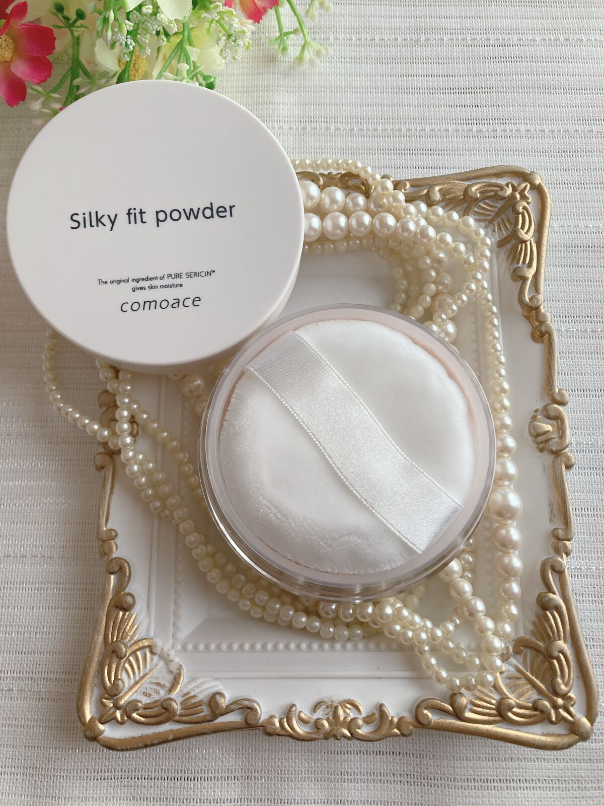 シルキーフィットパウダー /コモエース/ルースパウダーを使ったクチコミ（1枚目）