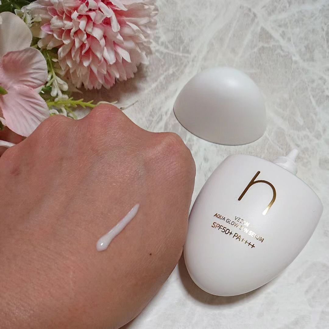 ヴィーガンアクアグロウサンセラム/HAMEL/日焼け止めローションを使ったクチコミ（3枚目）