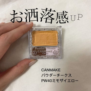 CANMAKE  パウダーチークス
PW40 ミモザイエロー

¥605(税込)

.

メインに使うというより、
他のチークと合わせて使いたいと思って購入！

夏とか秋とか、ちょっとこなれ感出したい時