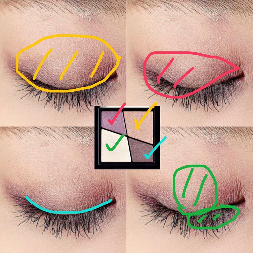 UR GLAM　VELVET EYE COLOR PALETTE プラムブラウン/U R GLAM/アイシャドウパレットを使ったクチコミ（2枚目）