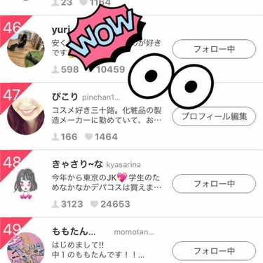 ぴこり/ @picocosme100 on LIPS 「＊もはや雑談でも何でもない自己満＊ランキングに私がいるという奇..」（1枚目）