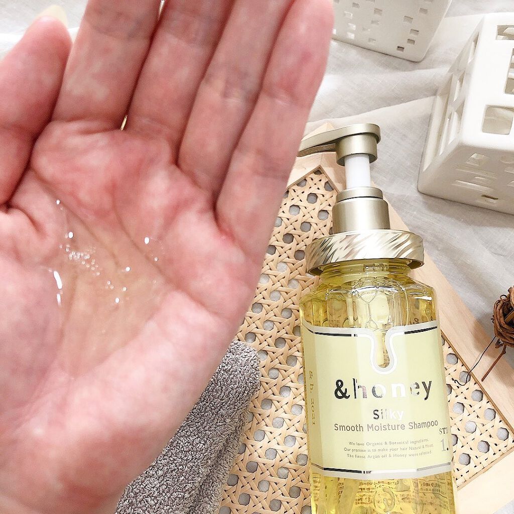 シルキー スムースモイスチャー シャンプー 1.0/ヘアトリートメント 2.0/&honey/市販シャンプーを使ったクチコミ(3枚目)