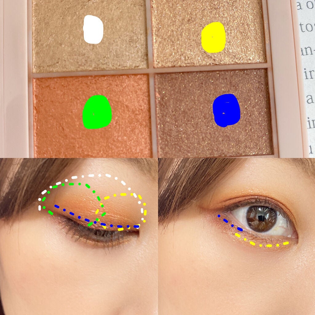 イロアソビ 4色アイパレット/iroasobi/アイシャドウパレットを使ったクチコミ(3枚目)