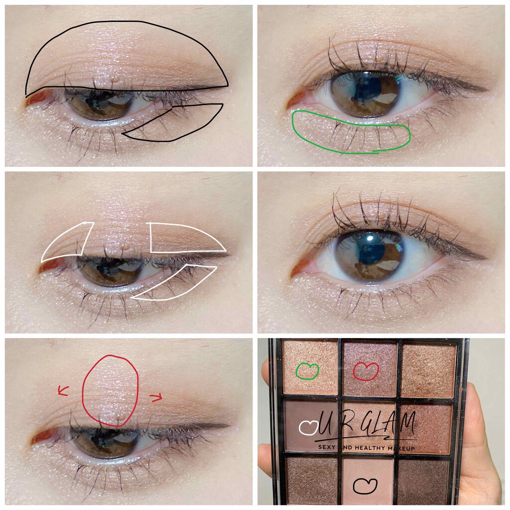 UR GLAM　BLOOMING EYE COLOR PALETTE 04/U R GLAM/アイシャドウパレットを使ったクチコミ（2枚目）