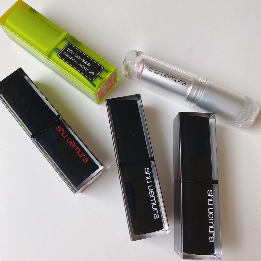 ケーキ リップスティック ルージュ アンリミテッド マット/shu uemura/口紅を使ったクチコミ(5枚目)