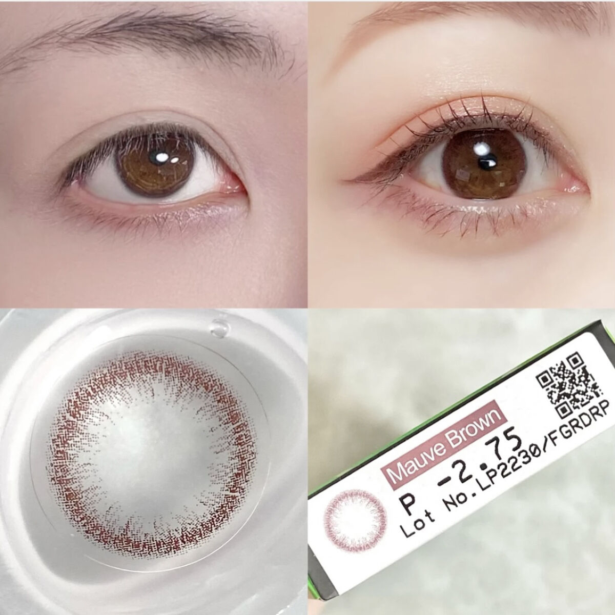 ネオサイトワンデー リングUV モーヴブラウン/Aire/ワンデー（１DAY）カラコンを使ったクチコミ（2枚目）