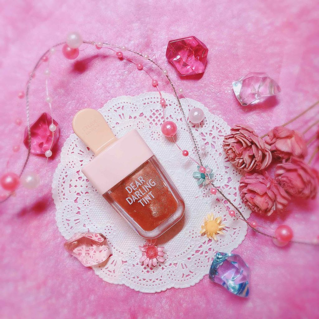 ディアダーリン ウォータージェルティント （アイスティント）/ETUDE/口紅を使ったクチコミ（1枚目）