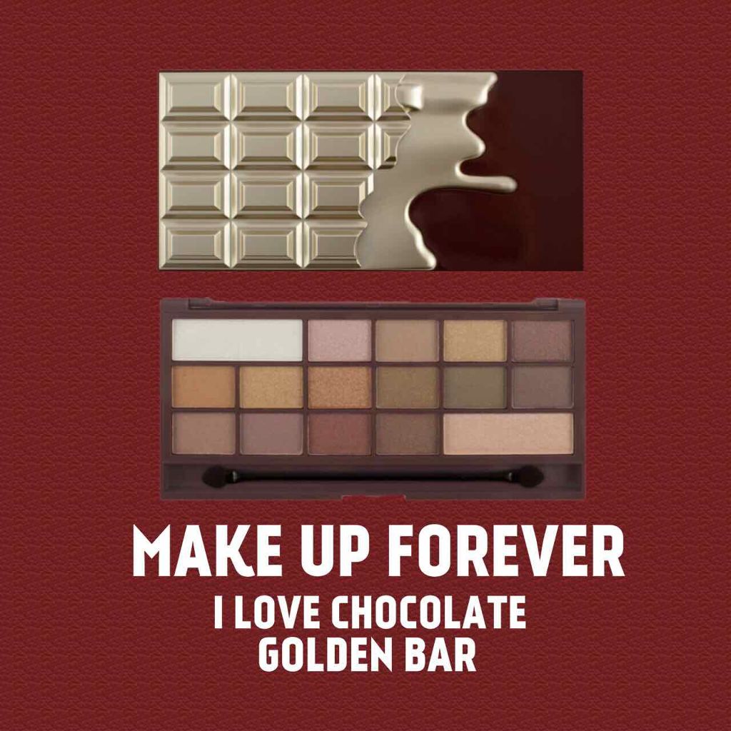 アイラブチョコレート ゴールデンバー/MAKEUP REVOLUTION/アイシャドウパレットを使ったクチコミ（1枚目）