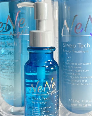 #NeNeNight / @nenenight_japan 

ブルーのパッケージが美しい✨
夜の摩擦ダメージと睡眠の質に着目してつくられたヘアケアブランドです🌙

《アロマの香り》
#スリープテックリ
