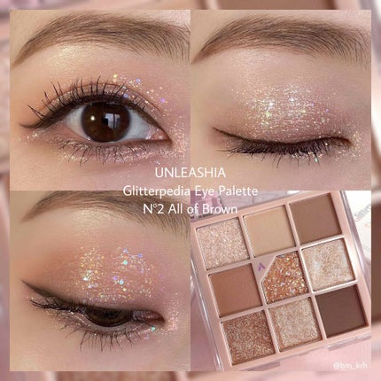 グリッターペディアアイパレット/unleashia/アイシャドウパレットを使ったクチコミ(3枚目)