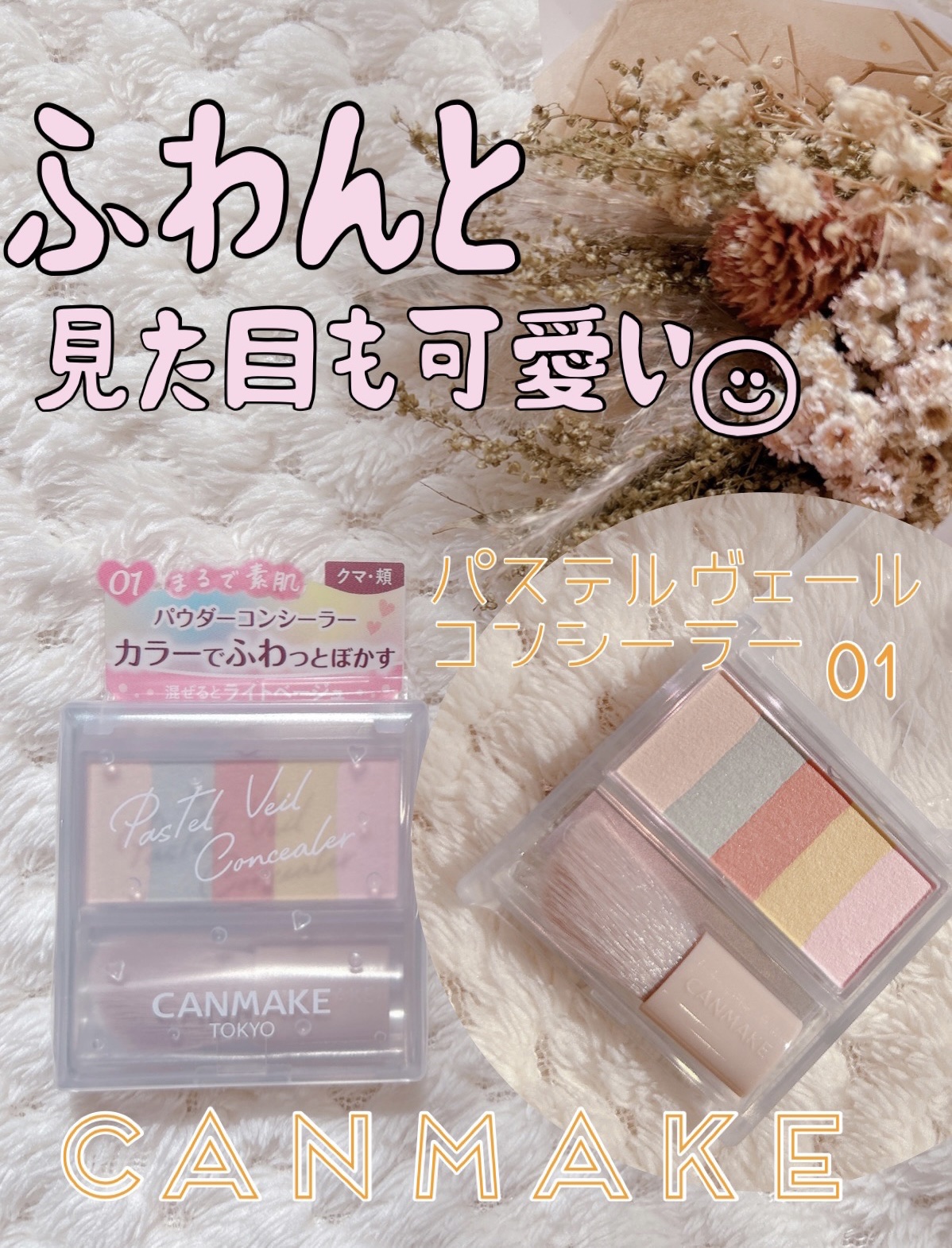 パステルヴェールコンシーラー/キャンメイク/パレットコンシーラーを使ったクチコミ（1枚目）