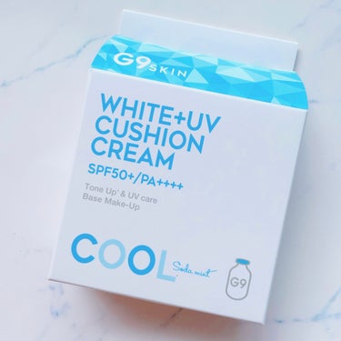 WHITE +UV CUSHION CREAM #COOL/G9SKIN/日焼け止め・UVケアを使ったクチコミ（2枚目）