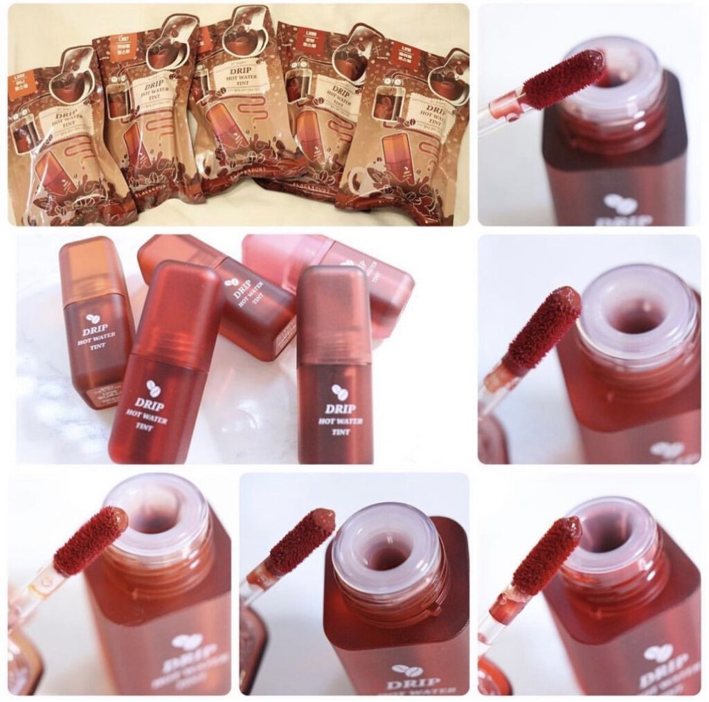 ドリップホットウォーターティント/BLACK ROUGE/リップティントを使ったクチコミ（2枚目）