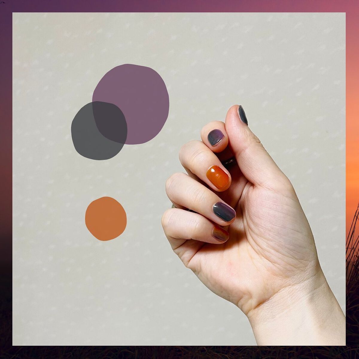 セミキュアジェルネイル（ハンド）/ohora/ネイルシールを使ったクチコミ（1枚目）