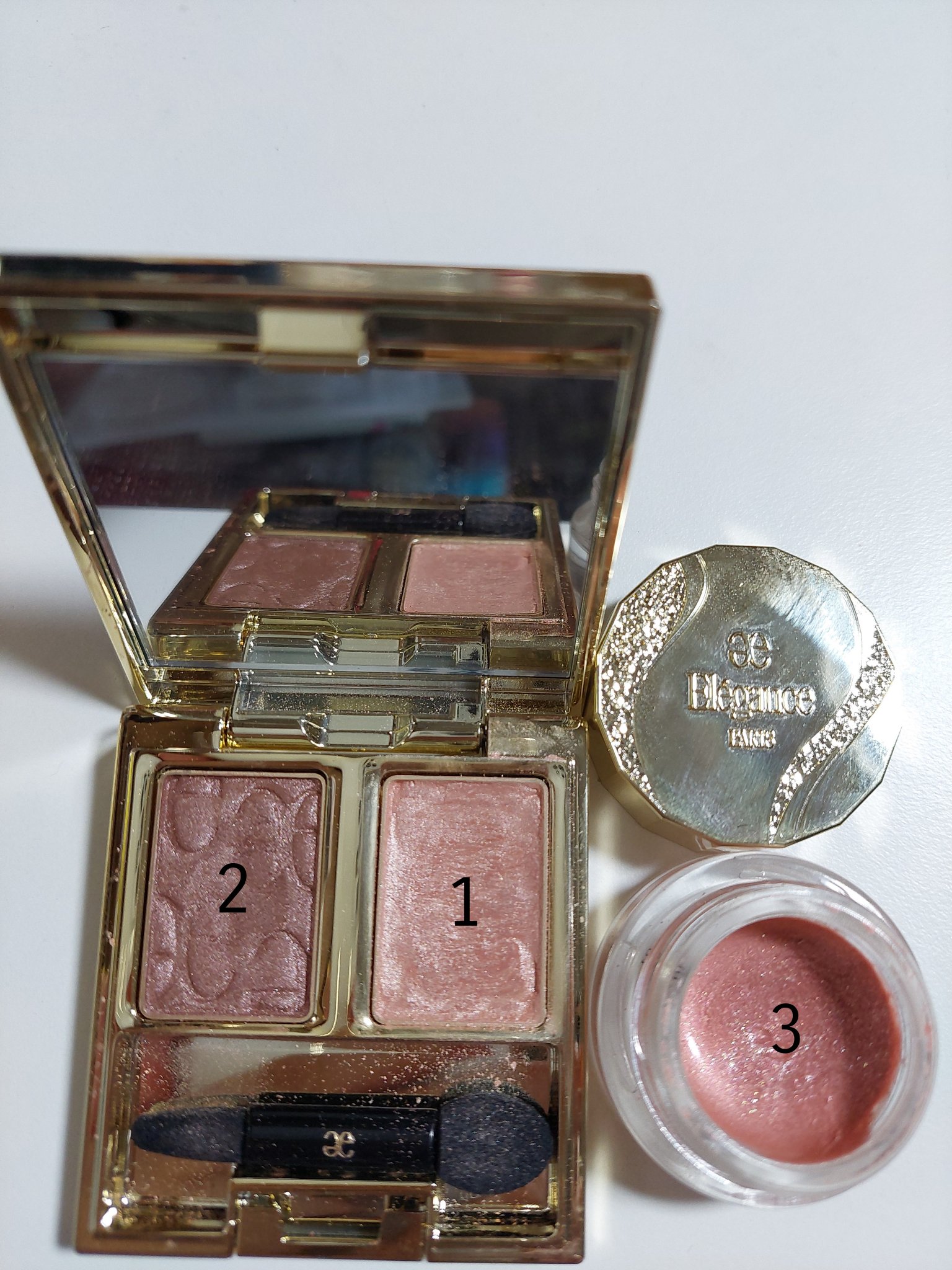 レヨン ジュレアイズ N/Elégance/ジェル・クリームアイシャドウを使ったクチコミ（3枚目）