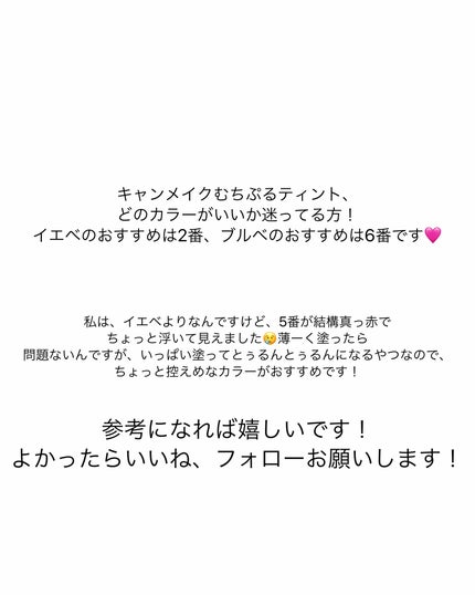 むちぷるティント/キャンメイク/リップティントを使ったクチコミ(2枚目)