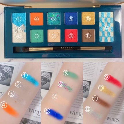 アリスドリームランドシリーズ 12色アイシャドウパレット(ZEESEA×大英博物館)/ZEESEA/アイシャドウパレットを使ったクチコミ(3枚目)