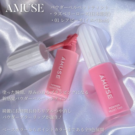 パウダーベルベットティント/AMUSE/リップティントを使ったクチコミ(2枚目)
