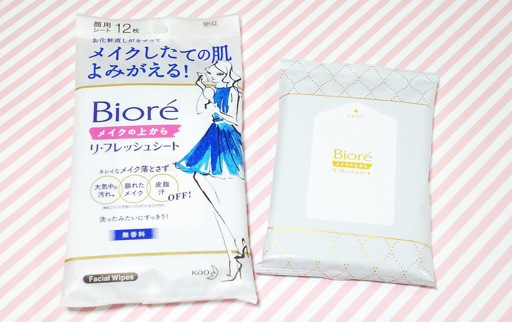 メイクの上からリフレッシュシート/ビオレ/フェイスシートを使ったクチコミ(1枚目)