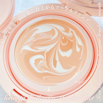 セラムフィット フルカバー マーブルパクト <ファンデーション> 21 ナチュラルベージュ/ByUR/クリーム・エマルジョンファンデーションを使ったクチコミ(2枚目)