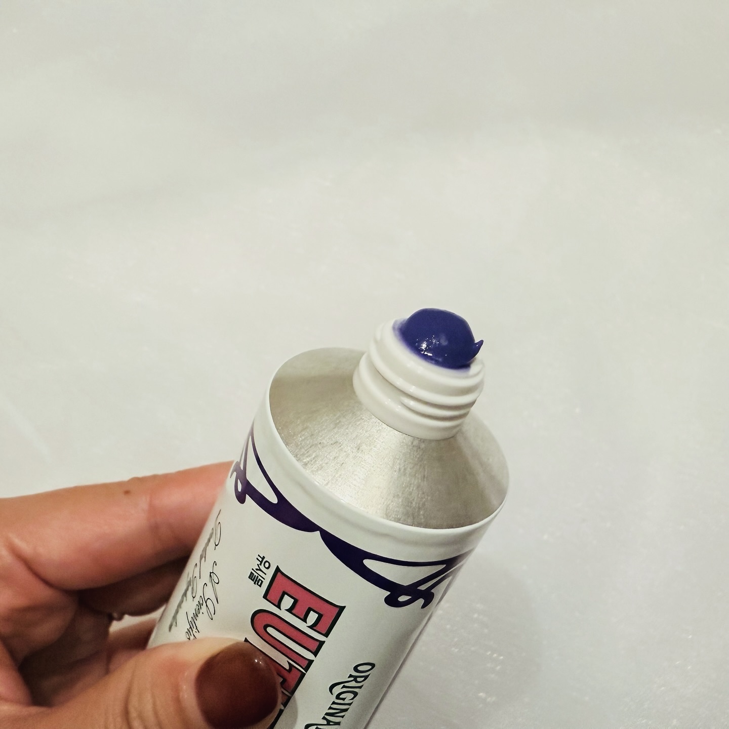 ホワイトパープル歯みがき ピーチフローラルミントの香り/EUTHYMOL/歯磨き粉を使ったクチコミ（2枚目）