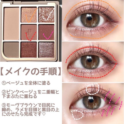 ドットオンムードアイパレット/Heart Percent/アイシャドウパレットを使ったクチコミ(5枚目)