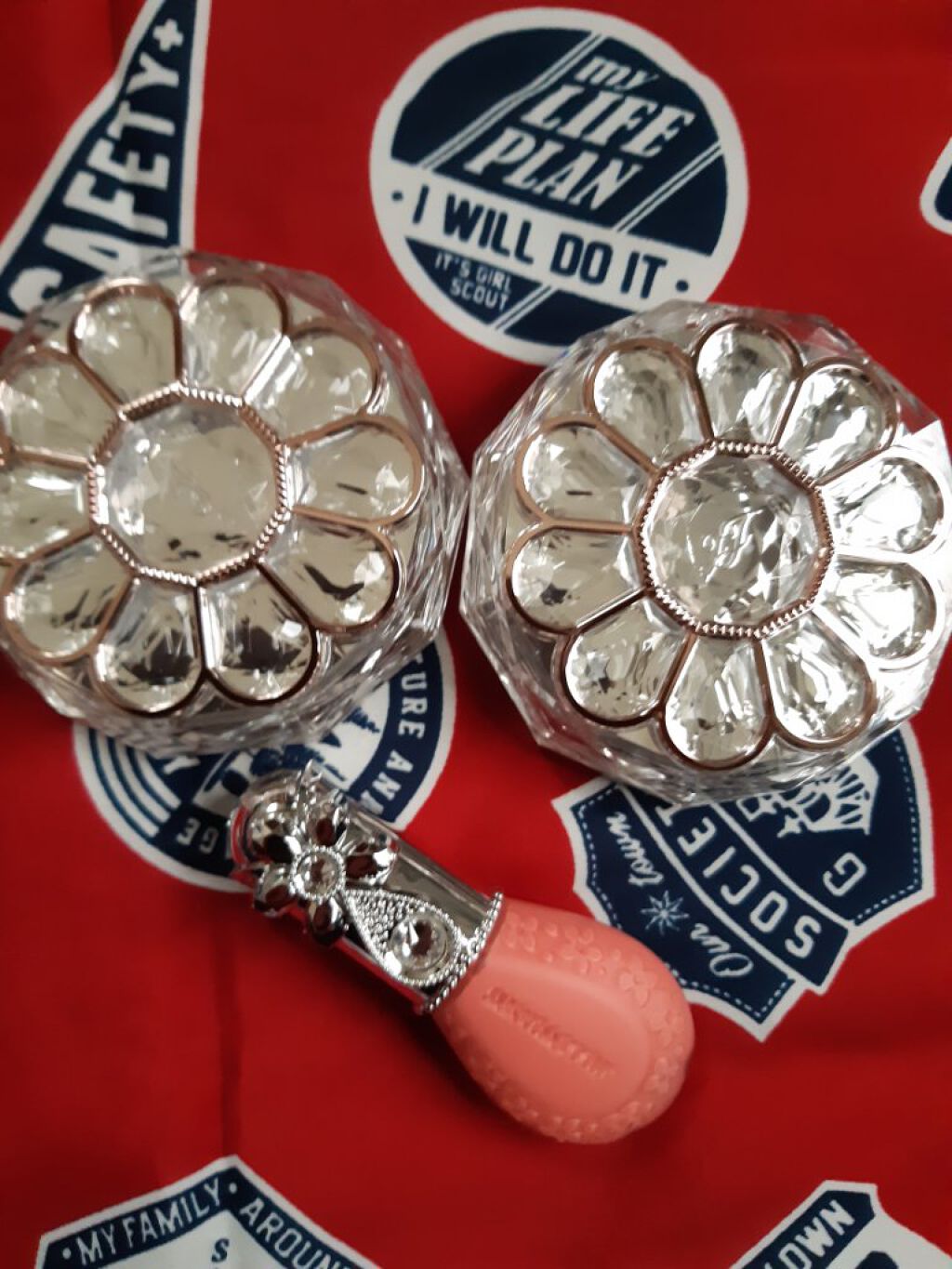 ジルスチュアート ブルームドロップ リップ＆チーク シフォン 101 sweet feathers(限定色)/JILL STUART/リキッドチークを使ったクチコミ（2枚目）