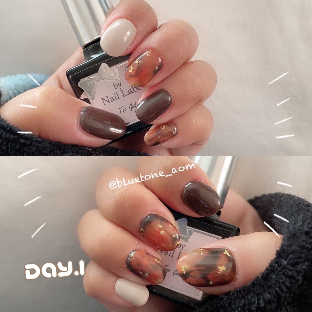 セミキュアジェルネイル(ハンド)/ohora/ネイルシールを使ったクチコミ(3枚目)