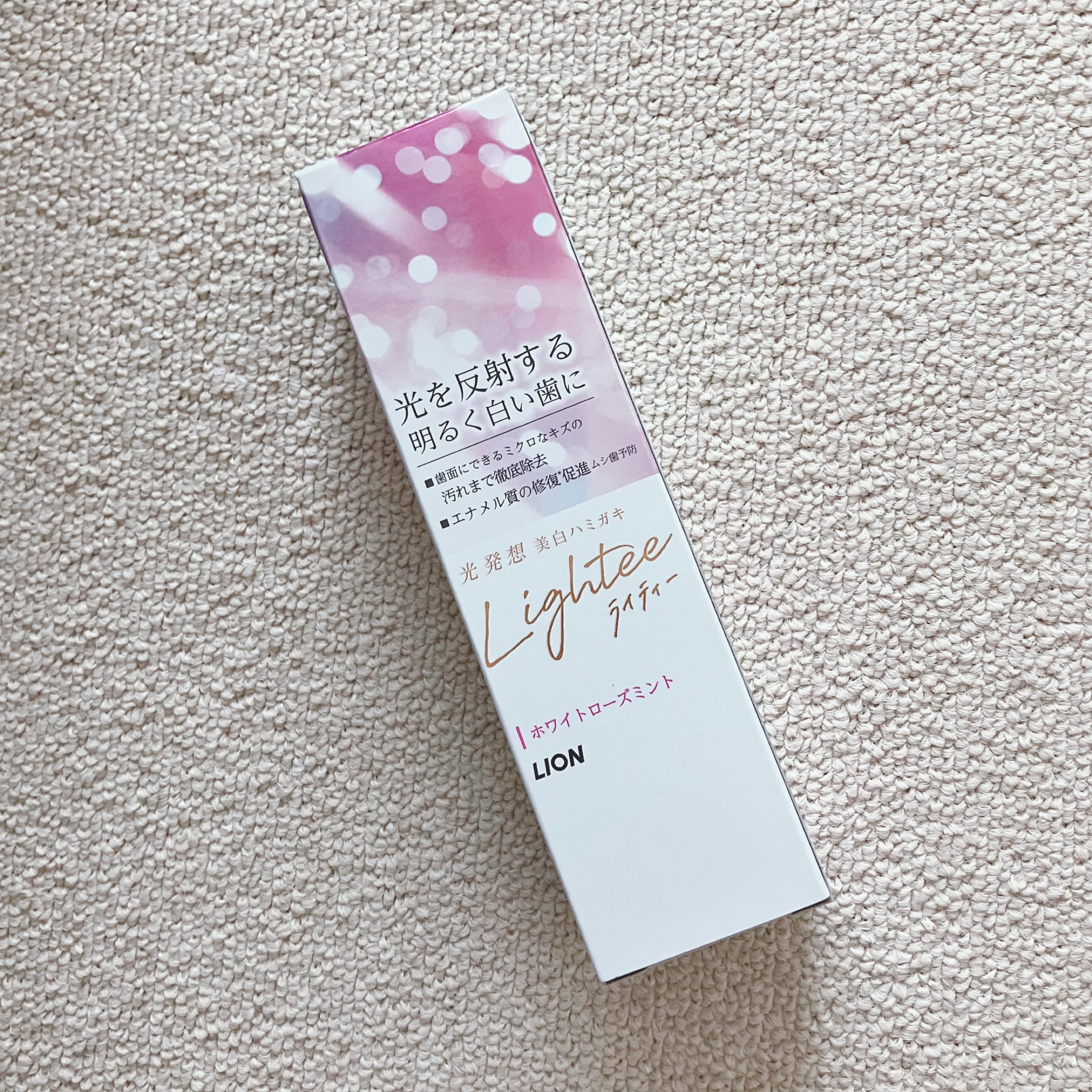 Lighteeハミガキ  ホワイトローズミント 100g/ライオン/歯磨き粉を使ったクチコミ（1枚目）