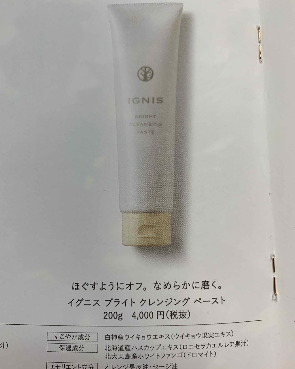 ブライト クレンジングペースト/IGNIS/クレンジングクリームを使ったクチコミ(2枚目)