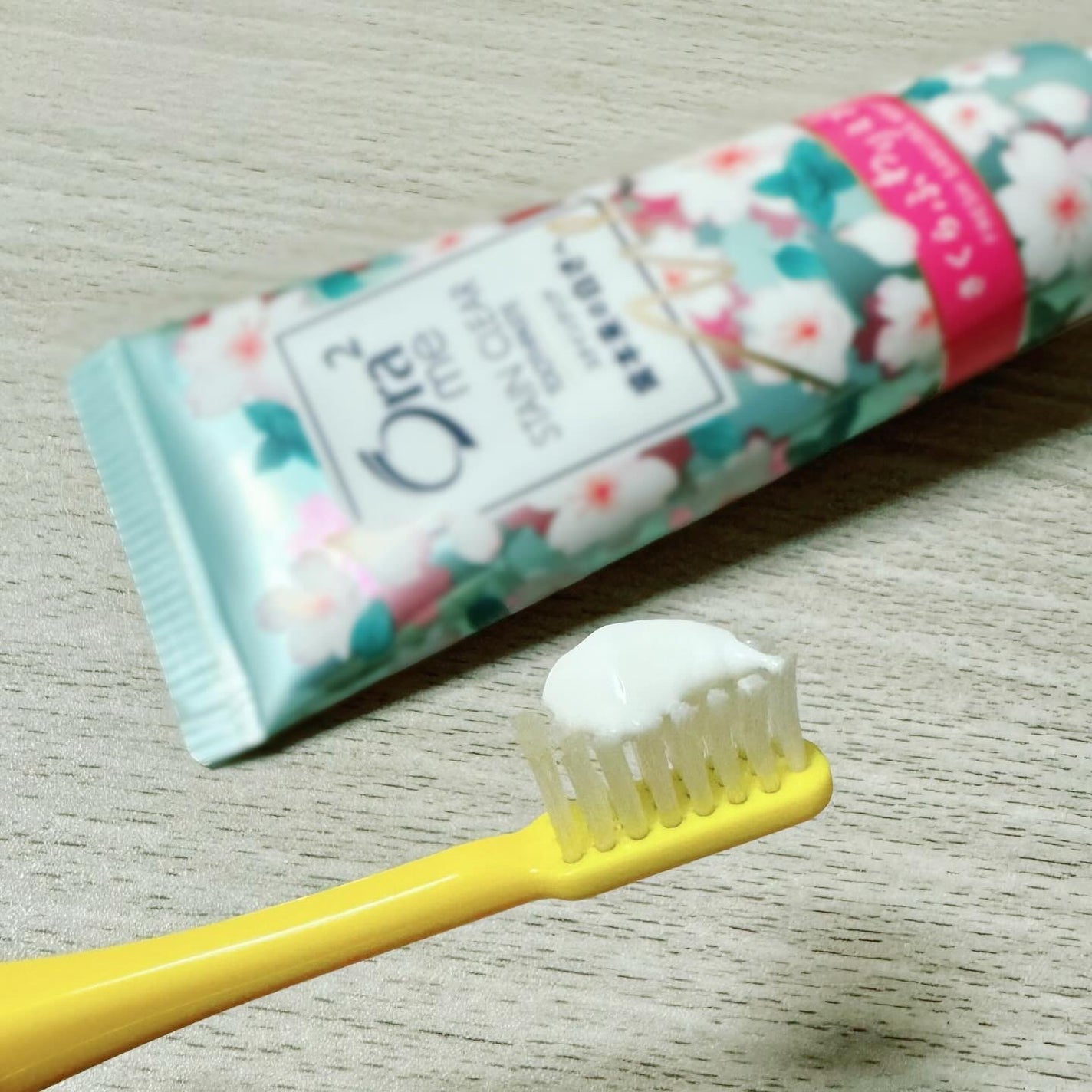 オーラツーミー ステインクリア さくらふわりミント/オーラツー/歯磨き粉を使ったクチコミ(4枚目)