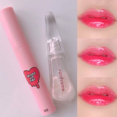 3CE 3CE TATTOO LIP TINTのクチコミ「\お気に入りの組み合わせ♡/

3CE タトゥーリップティント
#キャンディピンク

フローフ.....」（2枚目）