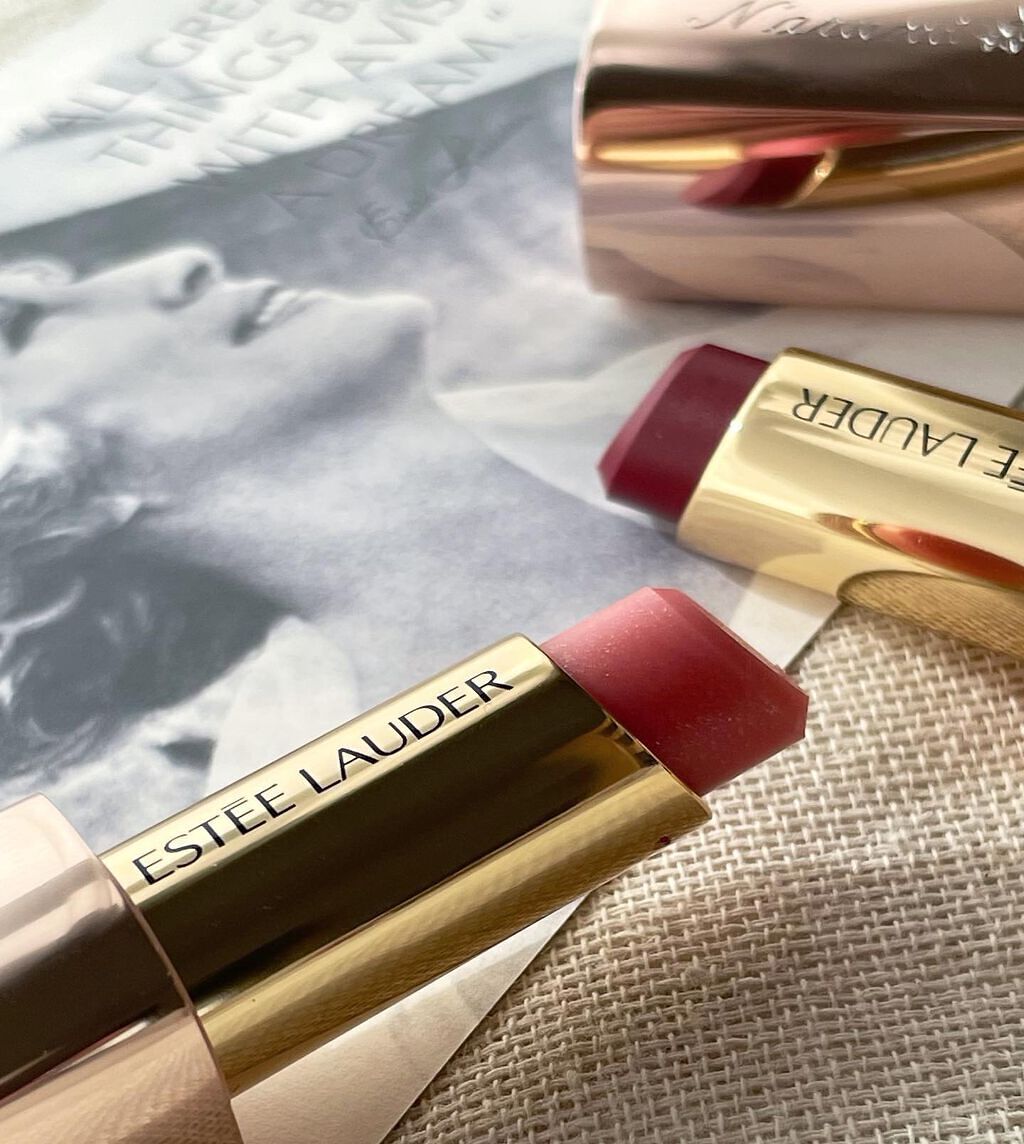 ピュア カラー クリスタル バーム #002 コズミック クリスタル/ESTEE LAUDER/口紅を使ったクチコミ（2枚目）