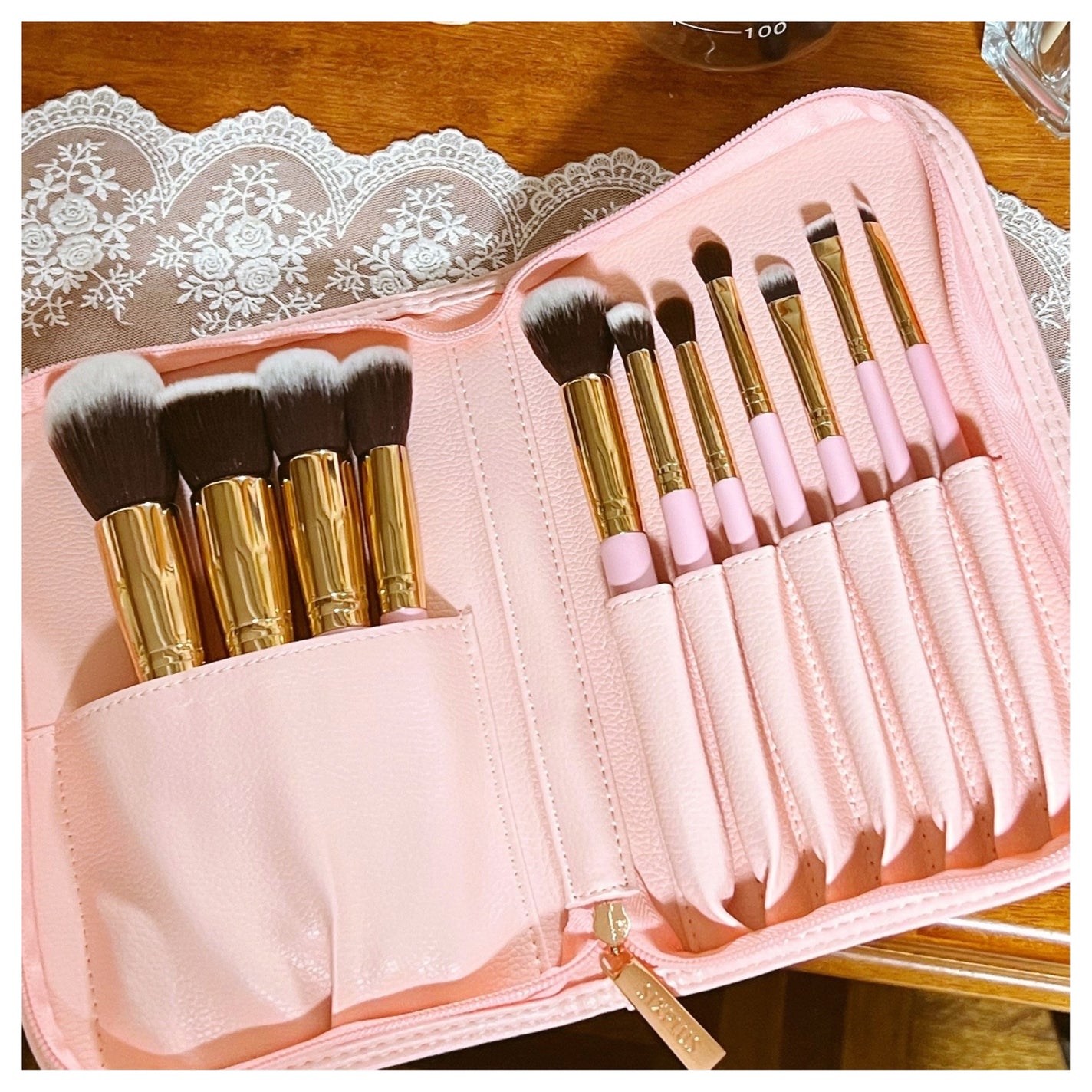 貴族のゴールド メイクブラシ11本セット 化粧ポーチ付き/SIXPLUS/メイクブラシを使ったクチコミ(3枚目)