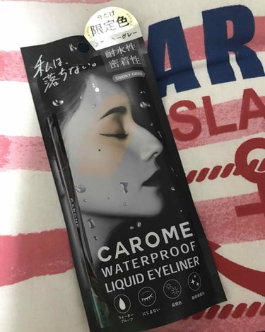 ダレノガレ明美さんプロデュース
CAROME 限定色 スモーキーグレー

人気すぎてどこにも売ってなくて
たまたま友達とPLAZAに寄ったらあって
即購入！

黒に近いグレー色って感じですかね？
説明が